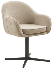 Светлосиви тапицирани трапезни столове в комплект с подлакътници 2 бр. Tamera – House Nordic