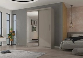 Гардероб Zaist 150 плъзгащ се-сиво-бежово