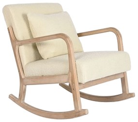 Люлеещ се стол Home ESPRIT Бял Естествен каучук 66 x 88 x 78 cm