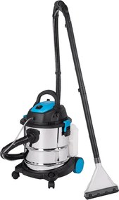 Перяща прахосмукачка Crown WVC-1220, За сухо и мокро почистване, 1200W, 20 л, Функция издухване, Бял/Син