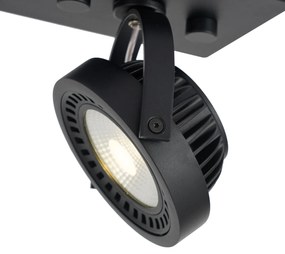 Модерен повърхностно монтиран прожектор черен вкл. димируем LED - Apollo