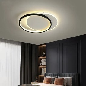 LHJ076-C ЧЕРНА 40 CM LED ТАВАНСКА ЛАМПА