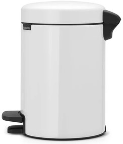 Кош за боклук с педал Brabantia NewIcon 648991, 3 л, Плавно затваряне, Противоплъзгаща основа, Бял