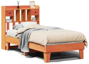 3308869 vidaXL Рамка за легло без матрак, восъчнокафяв, 75x190 см, бор масив