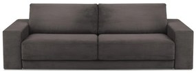 Кафяв велурен разтегателен диван Donatella - Milo Casa