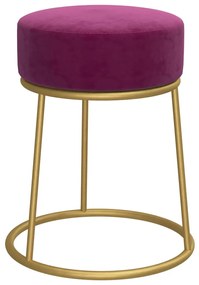 340258 vidaXL Кръгъл хокер, лилав, кадифе