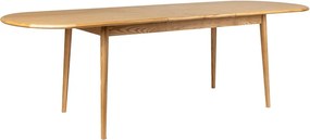 Сгъваема трапезна маса с допълнителна плоча с дъбов плот 90x180 cm Twist – Zuiver