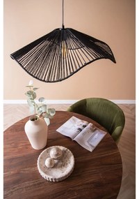 Черна висяща лампа с хартиен абажур ø 62 cm Sombra - Leitmotiv