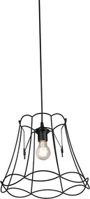 Ретро висяща лампа черна 35 см - Granny Frame