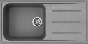 Кухненска мивка Smeg LZ150CT, 100 см, Материал против надраскване, Лесен за почистване, Сив