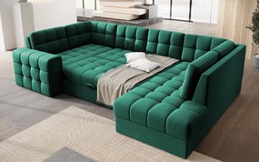 Ъглов диван Bale U-Зелен-Десен