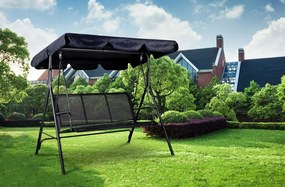 Градинска люлка за 3 лица с регулируем сенник