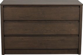Скрин от декор от дъб в тъмно естествен цвят 110x70x45 cm Melstone – Rowico