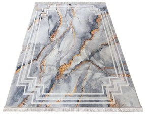 Сив противохлъзгащ килим с шарка Ширина: 60 ​​см | Дължина: 100 см