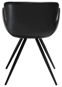 Черен тапициран трапезен стол с подлакътници Gaia – DAN-FORM Denmark