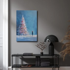 Картина на платно – Вълшебна нощ с коледно дърво
