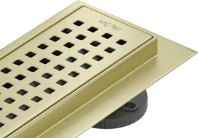 Mexen Flat 360° M08 въртящ се линеен сифон 60 см, златисто четкан - 1A25060-40