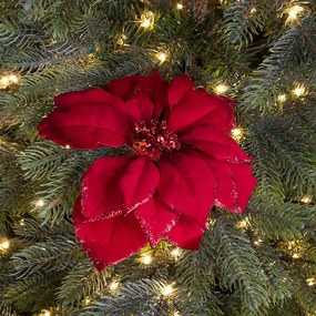 POINSETTIA КОЛЕДНО ЦВЕТЕ С КЛИПС 24/24/6 СМ