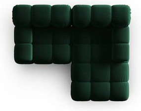 Ъглов диван от зелено кадифе (десен ъгъл) Bellis - Micadoni Home