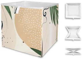 Бежова кутия за съхранение от микрофибър Abstract Dark, 32 л Abstract Art - Butter Kings