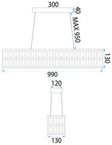 Пендел LED APP1566-CP Gold