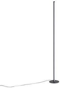 Дизайнерска подова лампа черна с LED и димер с докосване - Clutch