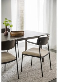 Трапезни столове в кремаво и тъмнокафяво в комплект от 2 бр. Maymont – Rowico