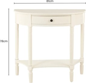 Бяла конзолна маса от масивен бор 33x81 cm Heritage – Premier Housewares