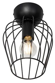 Модерна таванна лампа черна тел - Palica