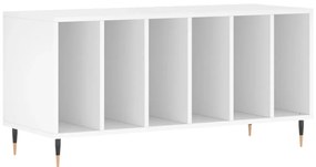 831740 vidaXL Шкаф за грамофонни плочи бял 100x38x48 см инженерно дърво
