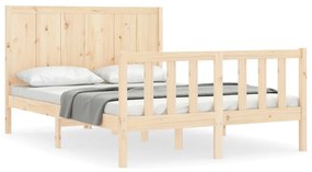 3192596 vidaXL Рамка за легло с табла Double масивно дърво