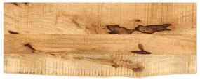 370323 vidaXL Плот за маса, 90x20x2,5 см, жив ръб, грубо мангово дърво масив