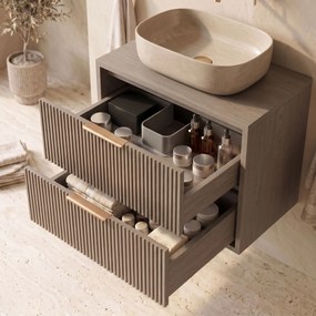 Шкаф за мивка Rea Mono 60cm Grey Oak