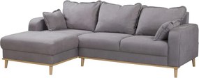 Сив ъглов диван (ляв ъгъл) Beata - Ropez
