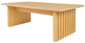 Масичка за кафе с плот от дъб в естествен цвят 60x120 cm Stripe - Woodman