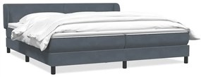 3317368 vidaXL Box Spring легло с матраци Тъмно сиво 180x210 cm кадифе