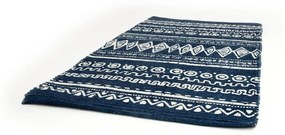 Син и бял памучен килим , 55 x 140 cm Ethnic - Webtappeti