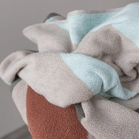 Хавлиена кърпа от органичен памук от тери в цвят мента 70x133 cm Diagonal – Mette Ditmer Denmark