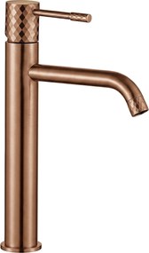Смесител за мивка Rea Lungo Diamond Brush Brush Copper High
