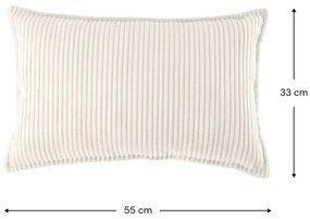 Кремава детска възглавница за диван от рипсено кадифе Bolster – Wigiwama