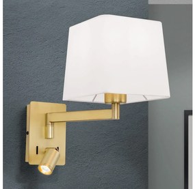 Orion WA 2-1469/1- LED стенна лампа CARLTON 1xE27/40W/230V + LED/3W бяла/златна