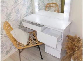 Тоалетка с LED огледало Cleopatra White