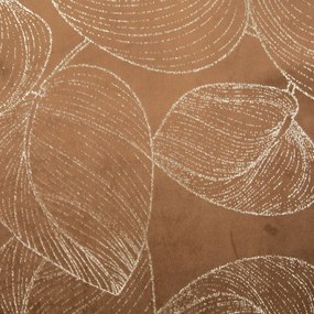 Кадифена централна покривка с лъскав печат на кафяви листа Широчина: 35 см | Дължина: 180 см