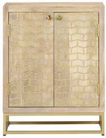 352039 vidaXL Сайдборд с 2 врати, 55x30x70 см, мангово дърво масив