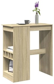 854339 vidaXL Бар маса с рафтове дъб сонома 90x47,5x103,5 см инженерно дърво
