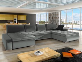 Ъглов диван Caro-Сиво тъмно