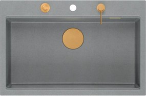 гранитна мивка MARC 110 WORKSTATION Grey Metallic