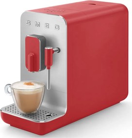 Еспресо машина SMEG Collezione BCC02RDMEU, 1350 W, 19 bar, 1.4 л, 8 функции, Вградена мелачка, Дюза за пара, Червен