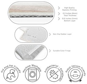 Кремав килим подходящ за пране 120x180 cm Komodo Beach – Mila Home