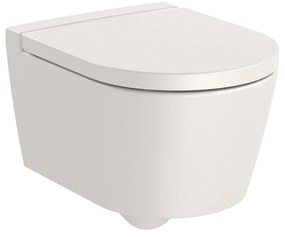 Конзолна тоалетна чиния A346528650, седалка и капак, порцелан, бежов, 44x37x48см